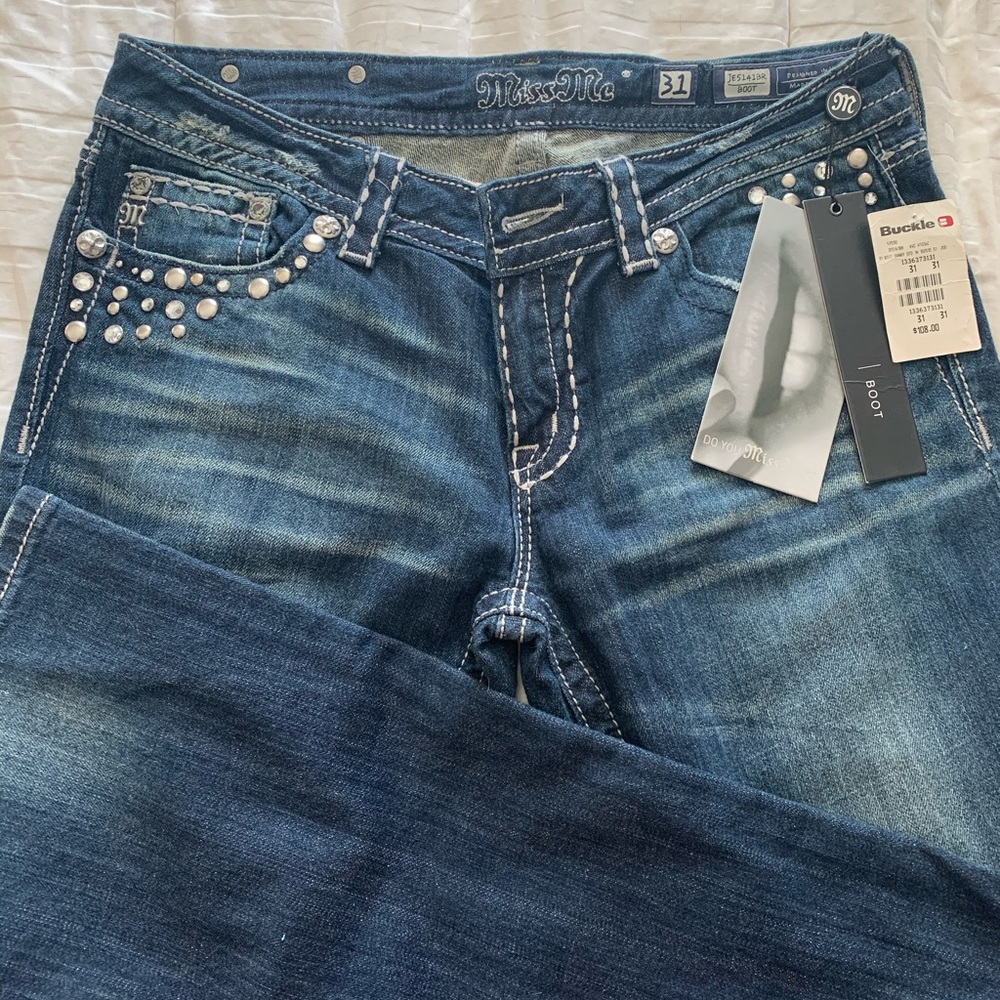 Miss Me Studded Bootcut Jeans